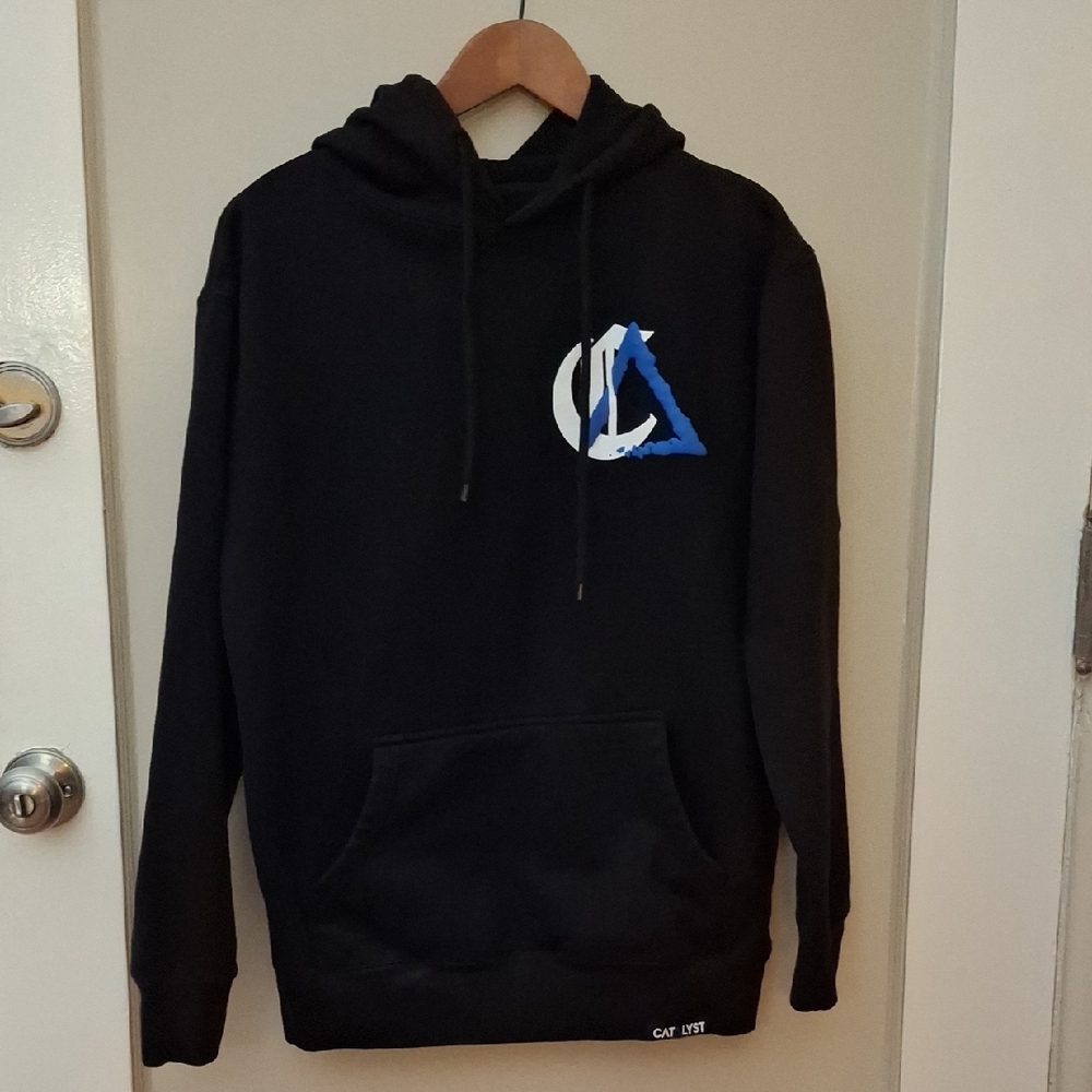 Catalyst Weed For The People Black Hoodie with Blue and White Logo_1